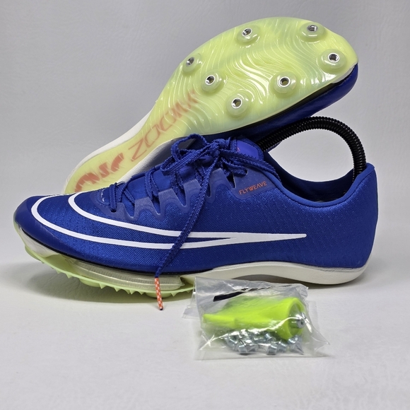 Nike Air Zoom Maxfly Men Size 7.5 Track & Field Spikes Shoes Blue DH5359-400 New - Picture 1 of 10